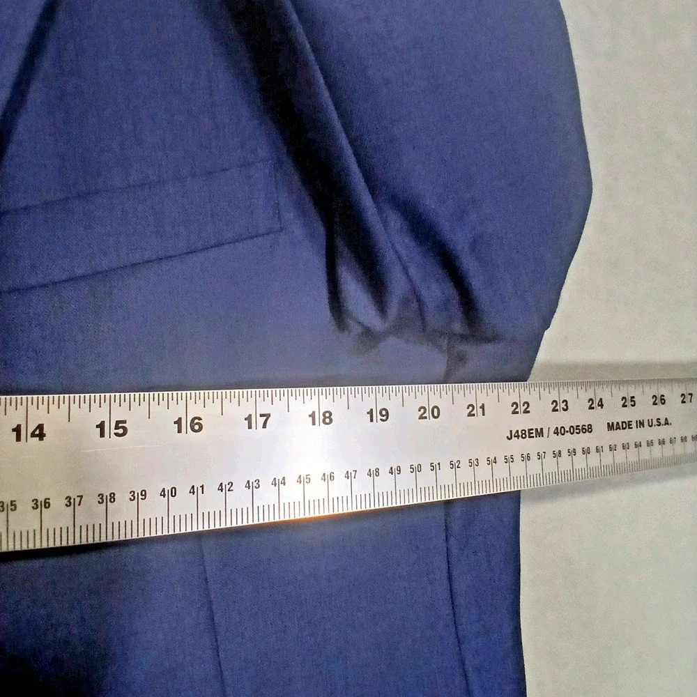 Lauren Ralph Lauren 100% Wool Blazer Sport Coat Men 44R‎ Navy 2 Button Jacket